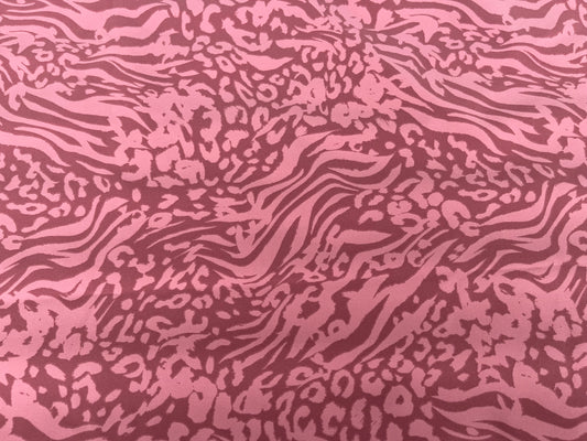 Dusty Pink Binder with Animal Spots and Stripes